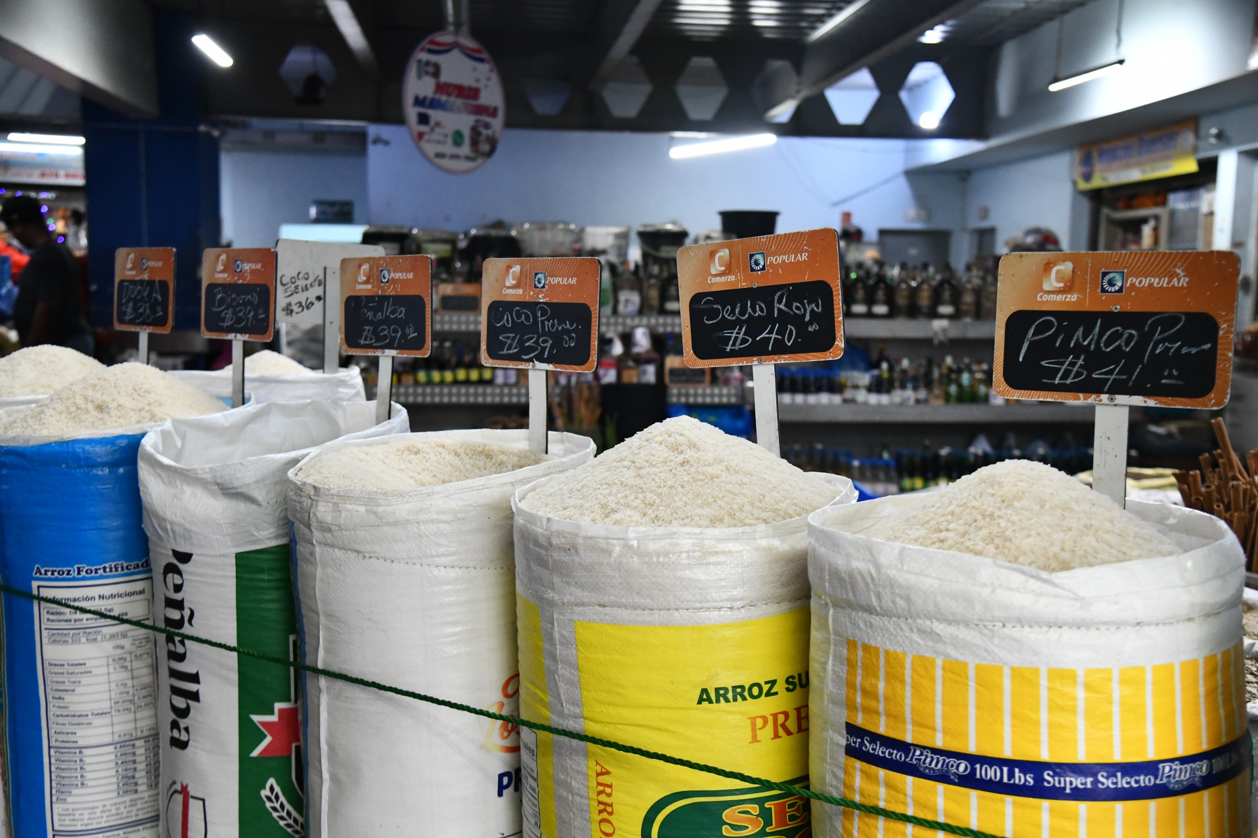 El arroz en los mercados de la capital.